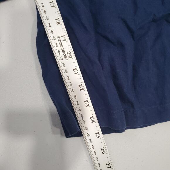 Crown & Ivy Pants Womens Large Blue Linen Wide Leg Elastic Waist Pull On Casual - Picture 5 of 8